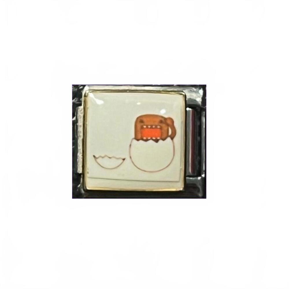 Egg shell square domo charm